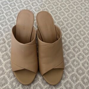 Vince Women's Brown Leather Mules